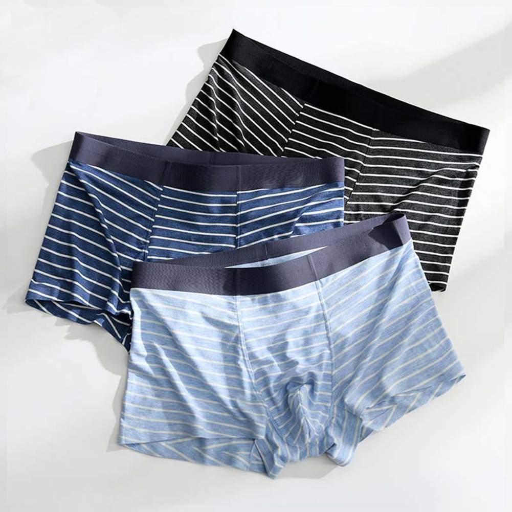 Boxer Shorts Modal - Erkek Yumuşak Çizgili Boxer Külot U
